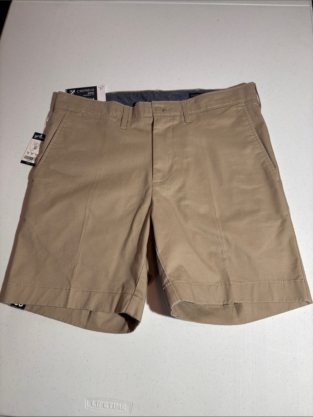 NWT Daniel Cremieux Soho Tapered Fit Comfort Stretch Khaki Shorts